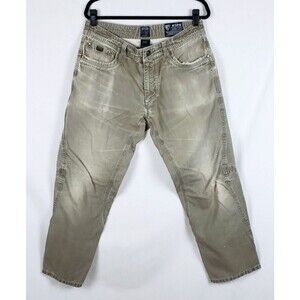 Kuhl Tan Green Outkast Pants Mens 34x30 Vintage Patina Workwear Utility Gorpcore
